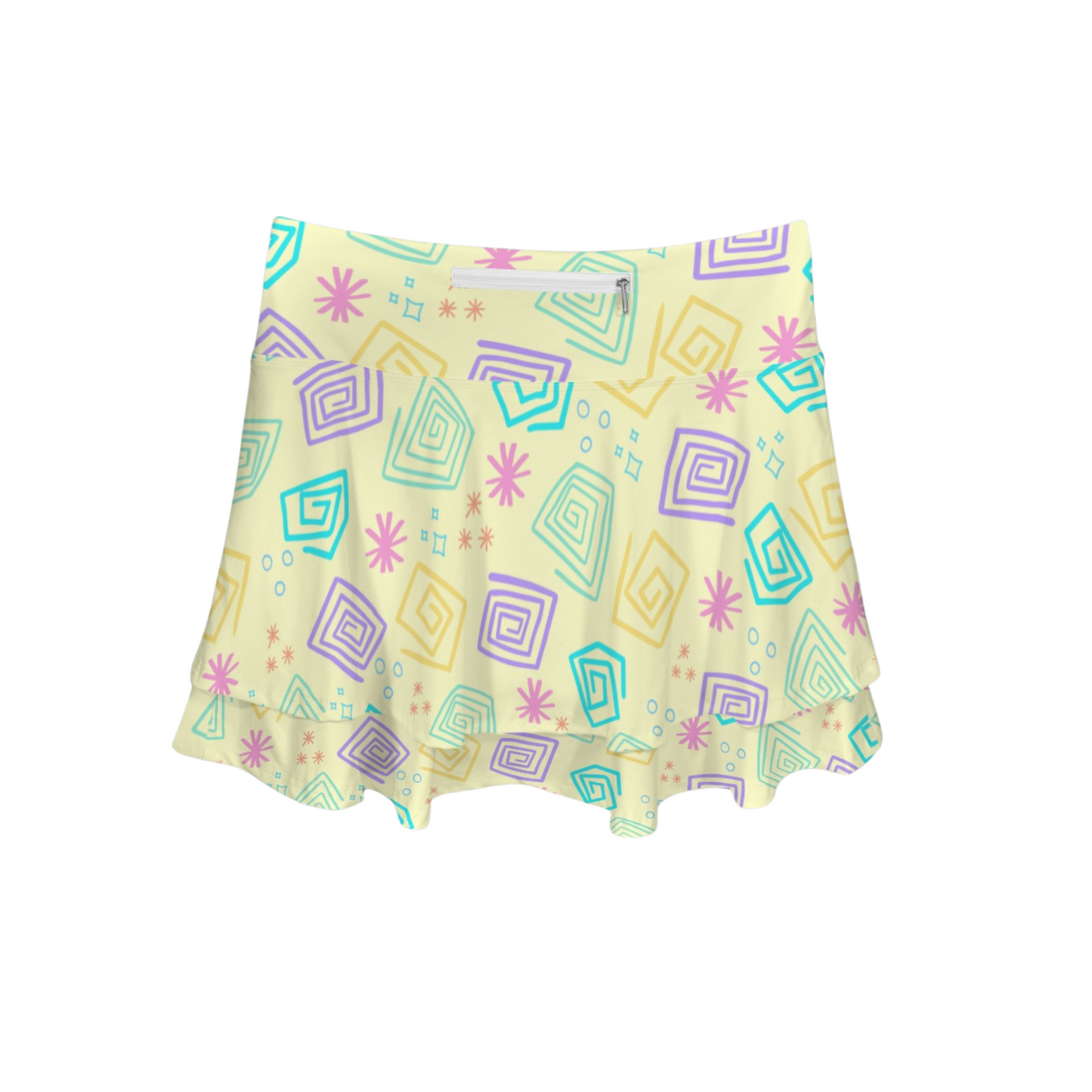 Spinning Teacups Ruffle Active Skort