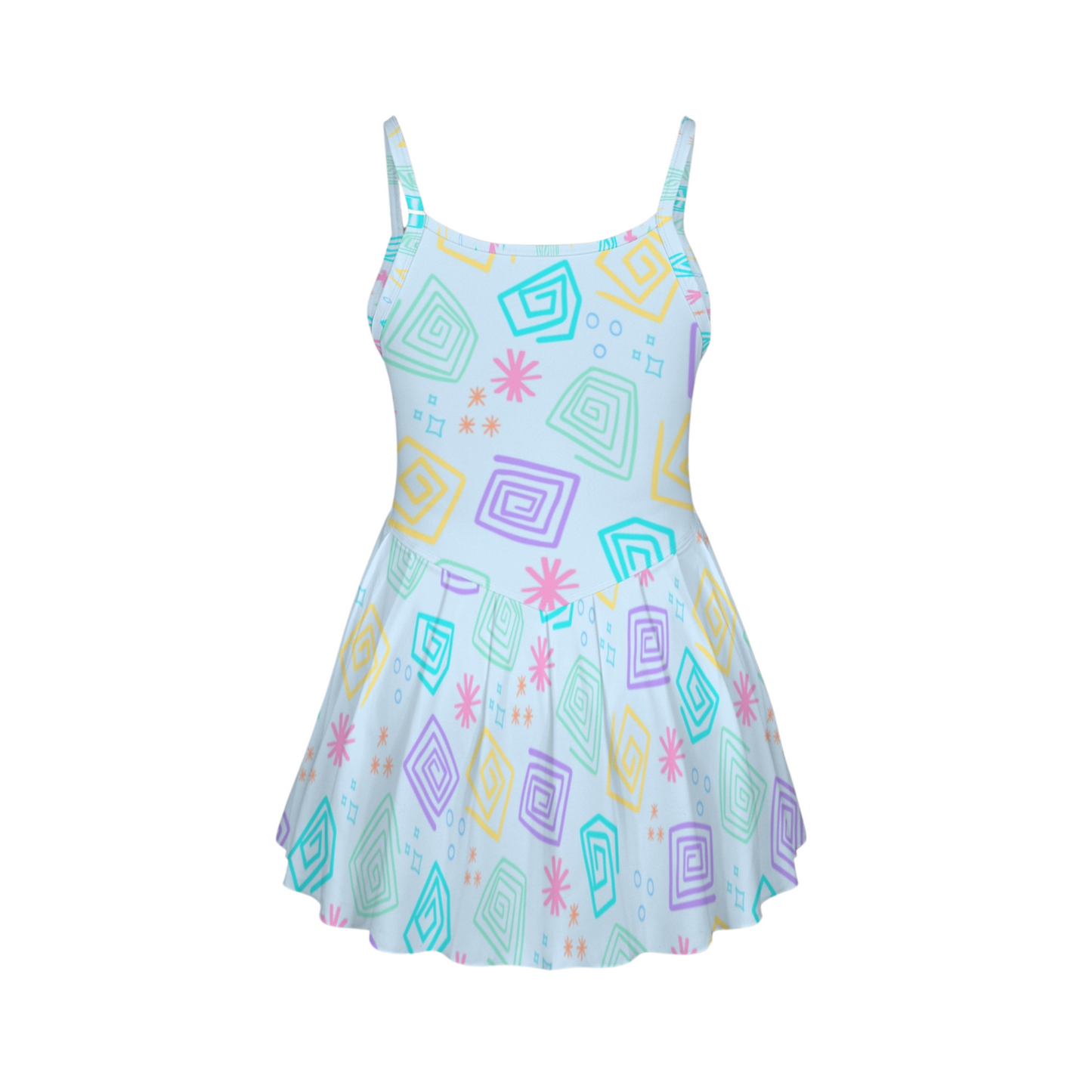 Spinning Cups Pleat Skirt Active Dress