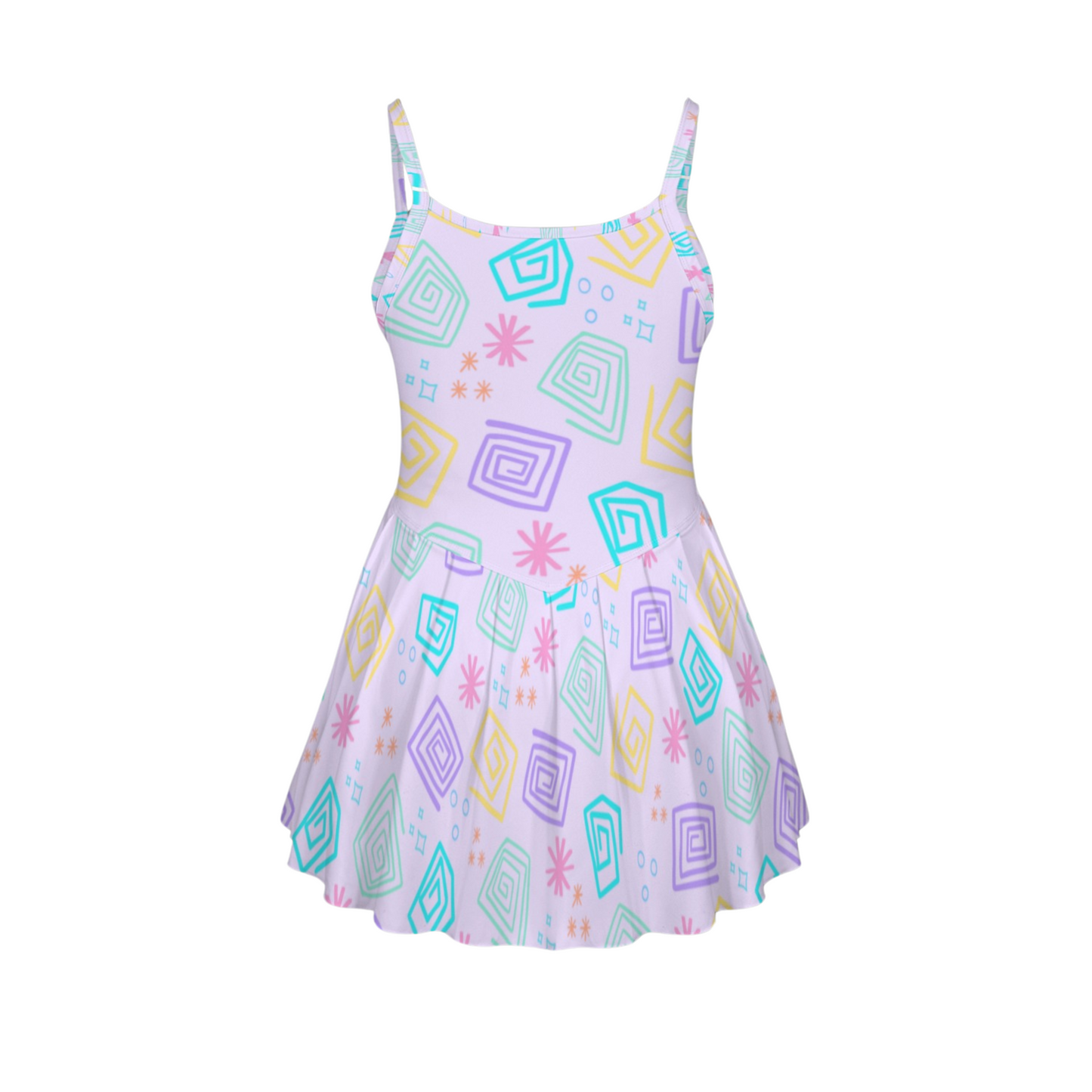 Spinning Cups Pleat Skirt Active Dress