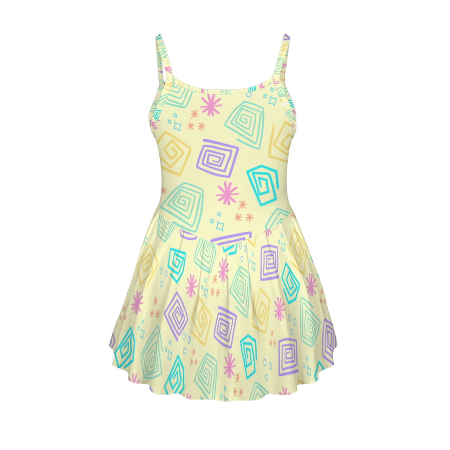 Spinning Cups Pleat Skirt Active Dress