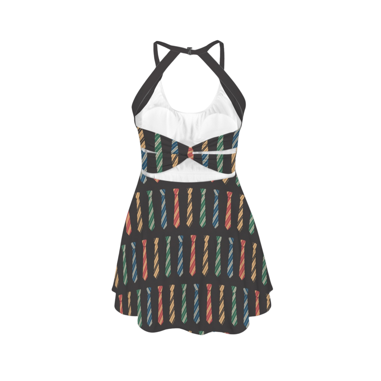 Wizard Ties Open Back Flare Skirt Active Dress