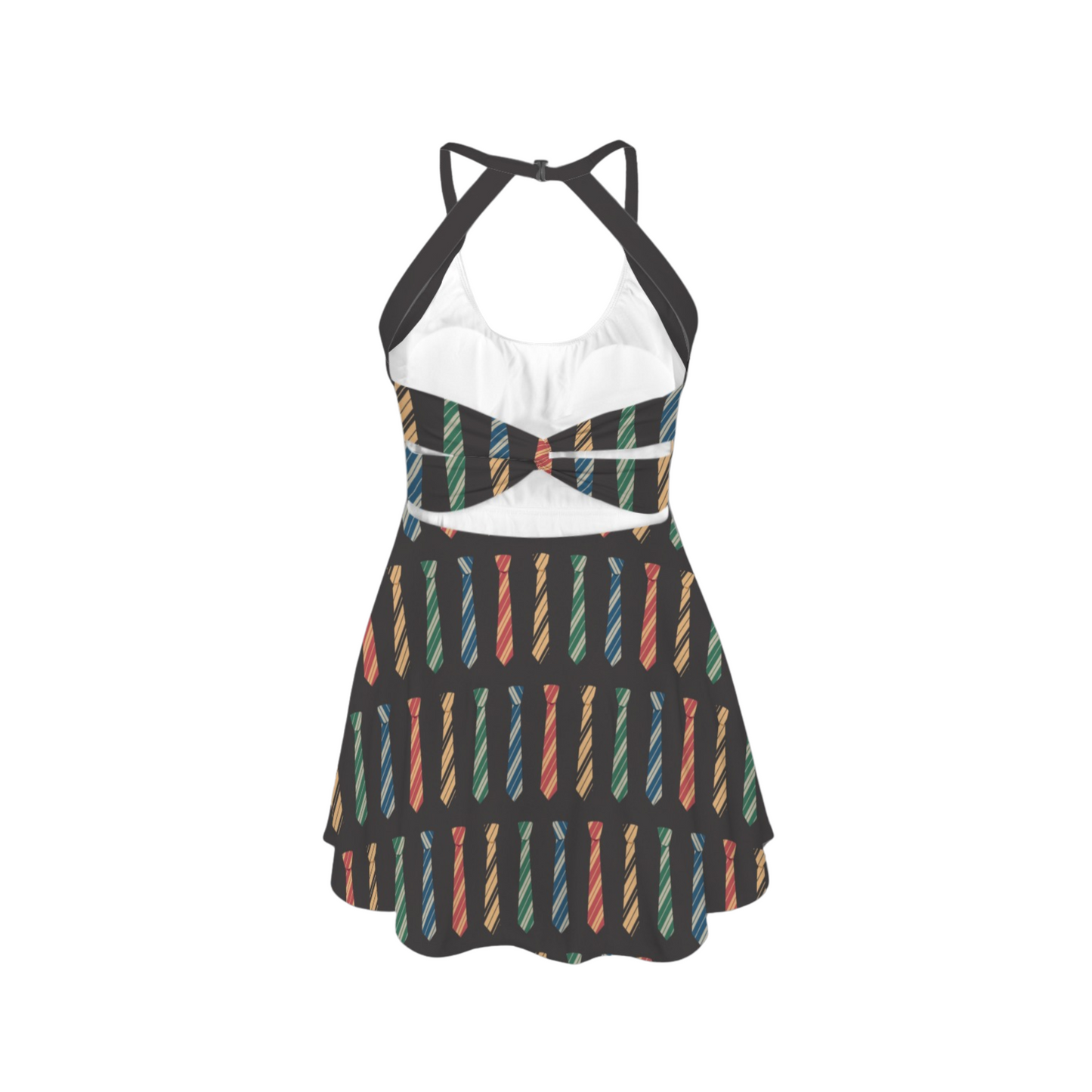 Wizard Ties Open Back Flare Skirt Active Dress