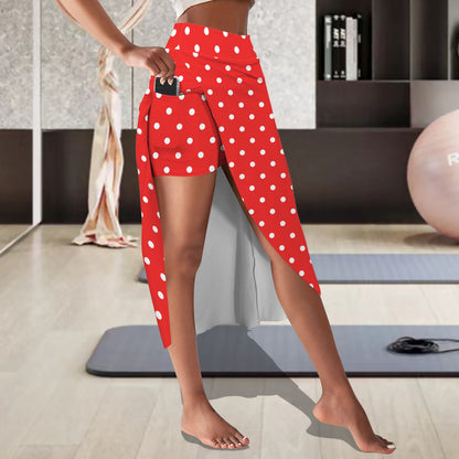 dotsred. midi skort