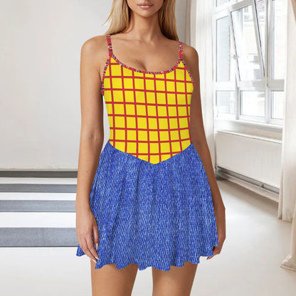 woodyscarf. pleat skirt active dress