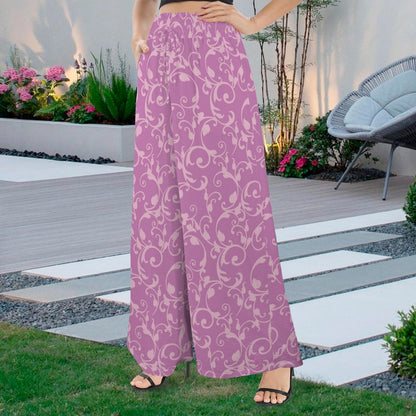 rapunzelswirlpurple. wide leg