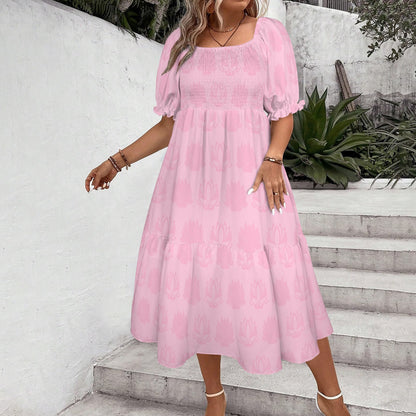 lottielotuspink.. smock midi