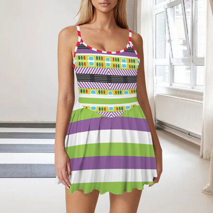 buzzwings. pleat skirt active dress