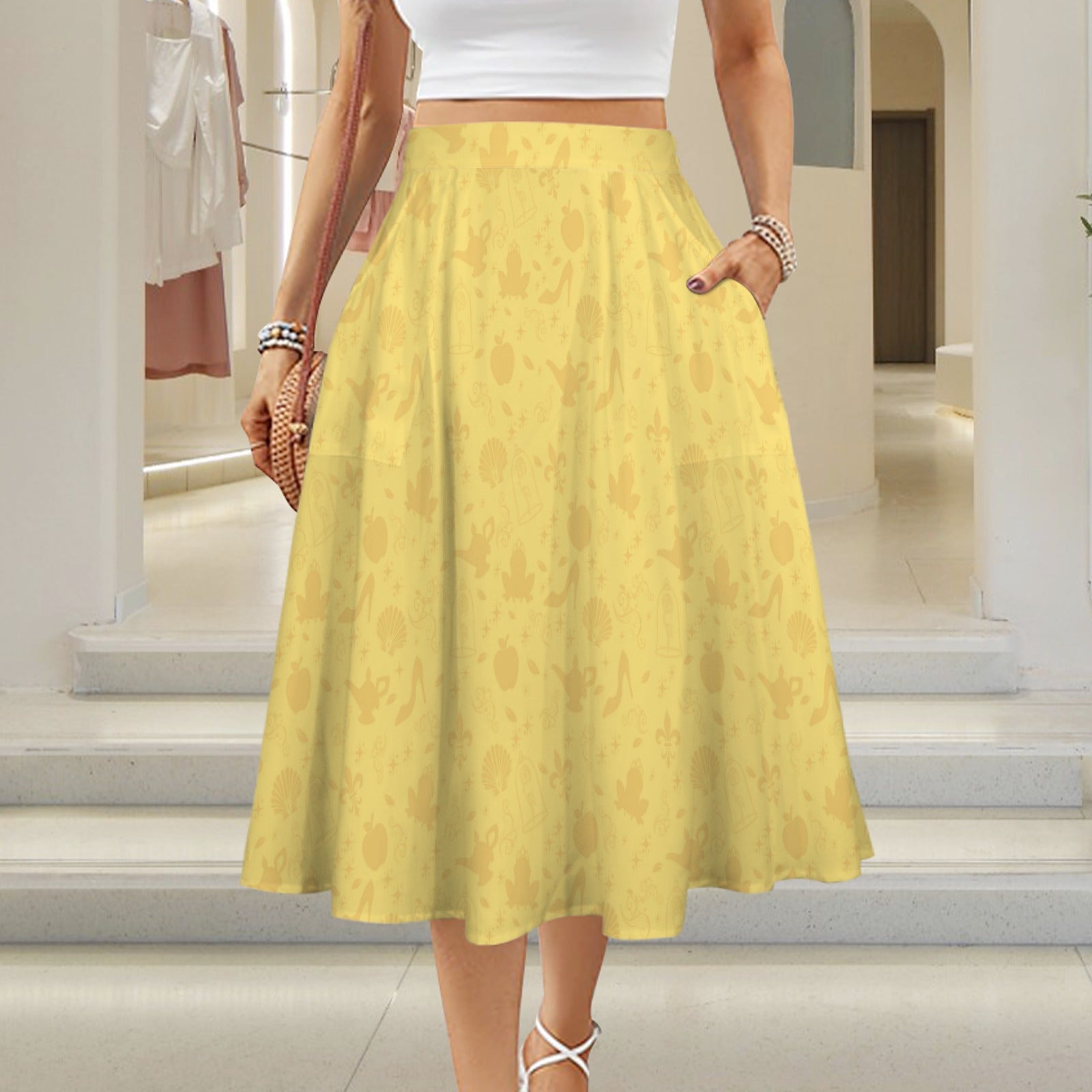 iconsyellow. midi skirt