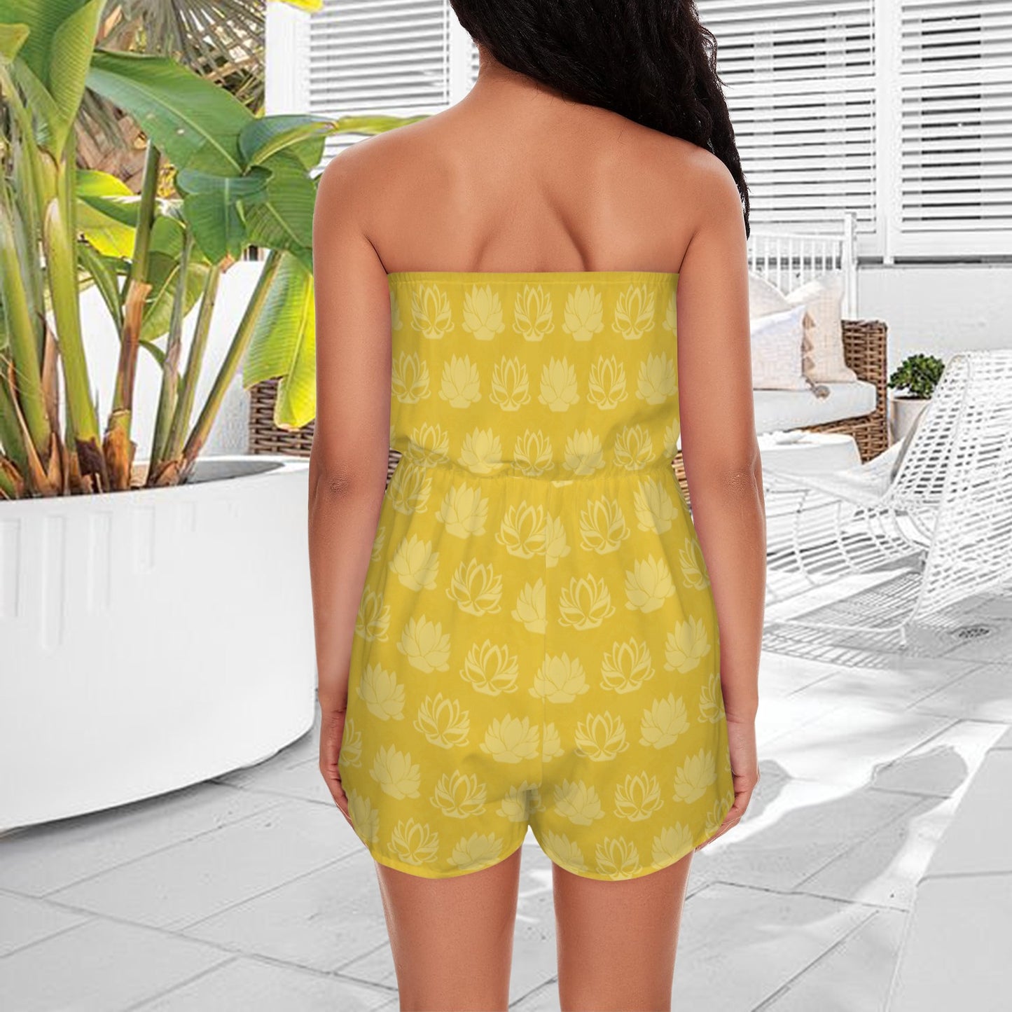 tialotusyellow. romper strapless