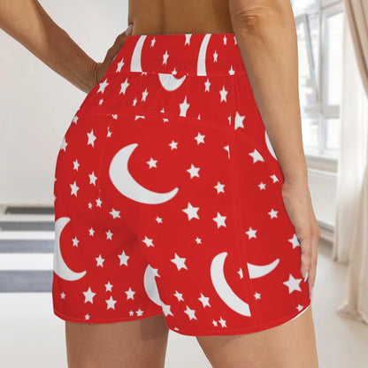 sorcererred. running shorts