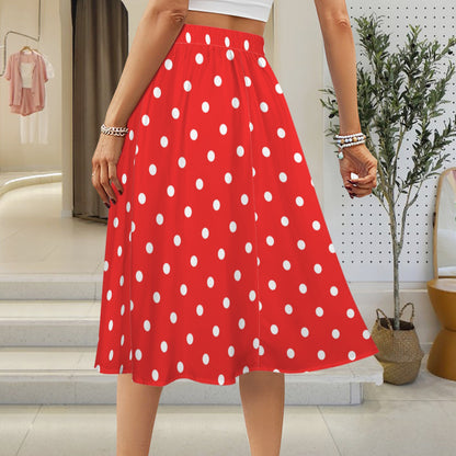 dotsred. midi skirt