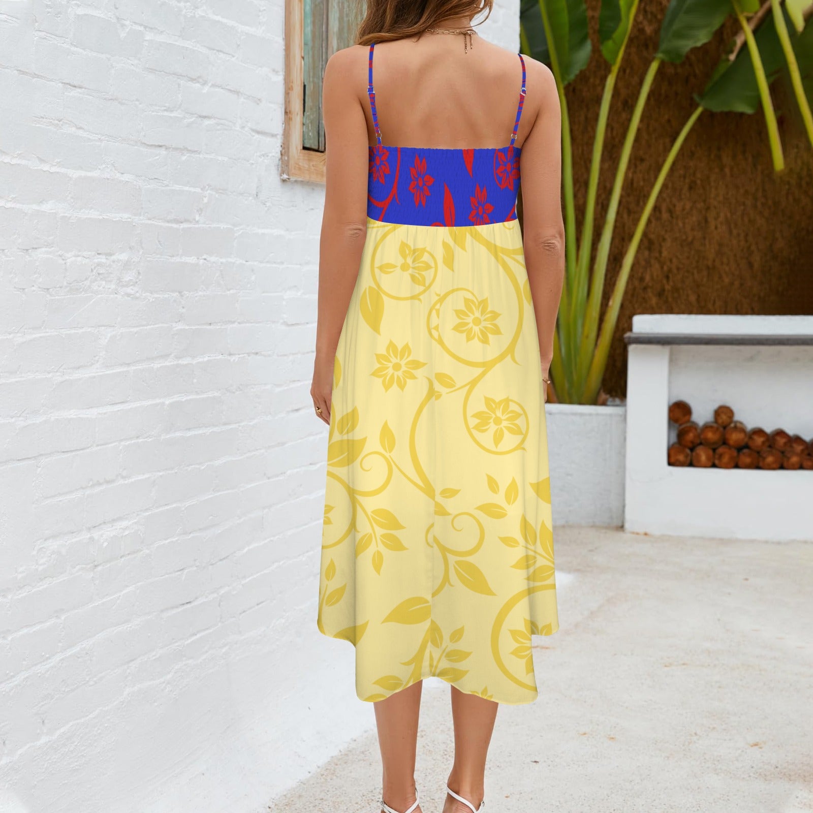 snowyellow. midi dress