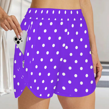 dotspurple. running shorts