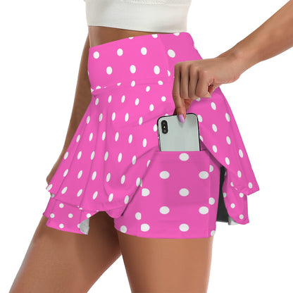 minniepinkwhite. ruffle skort