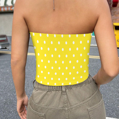 dotsyellow. crop tube
