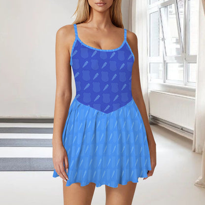 judylightblue skirt. pleat active dress