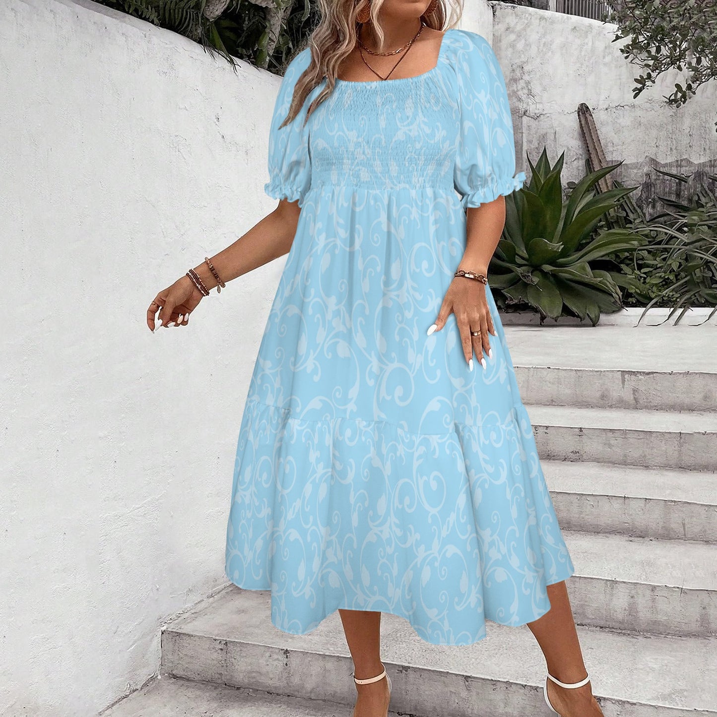 cindyswirl.. smock midi
