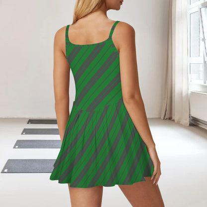 sstripes. pleat dress