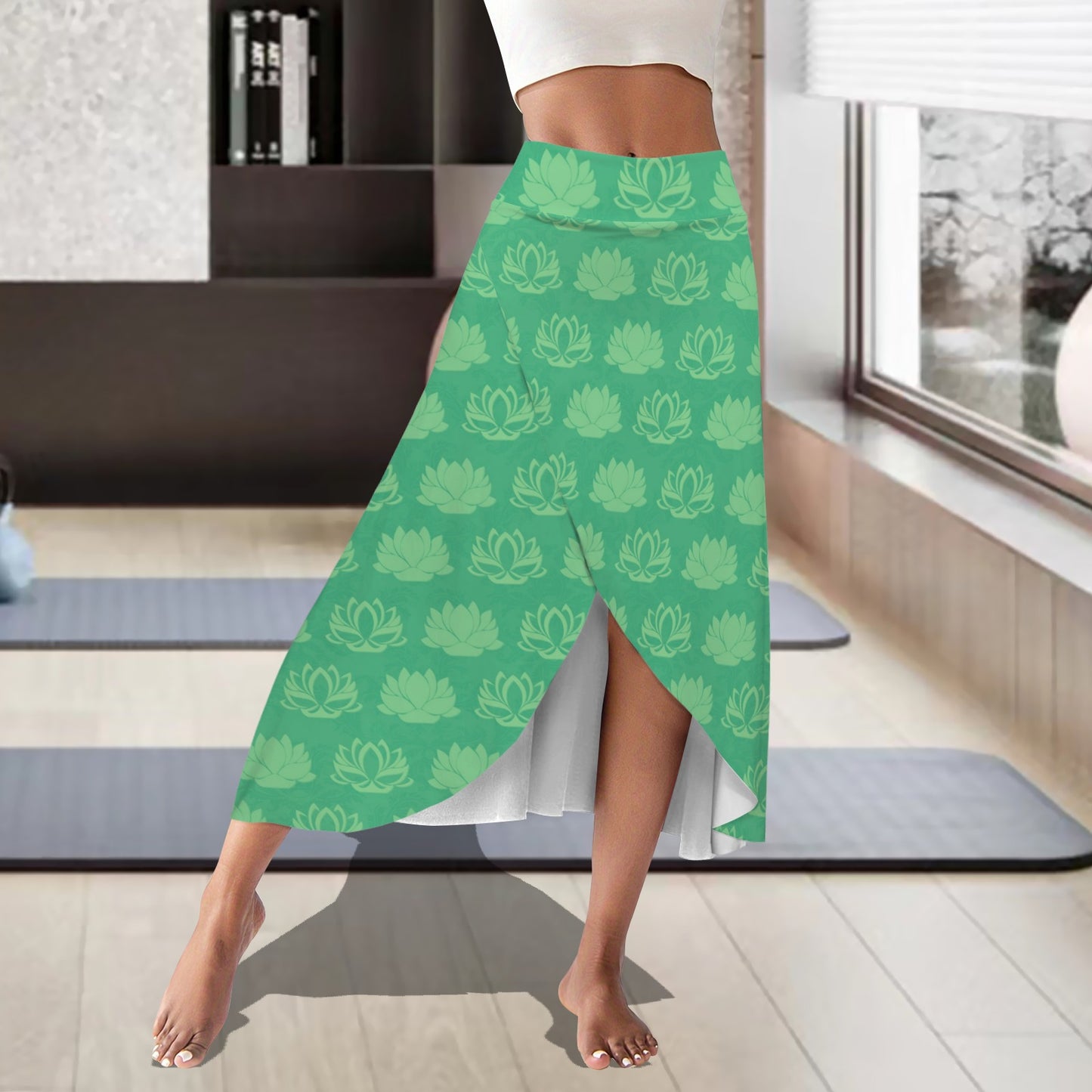 tianalotusgreen. midi skort