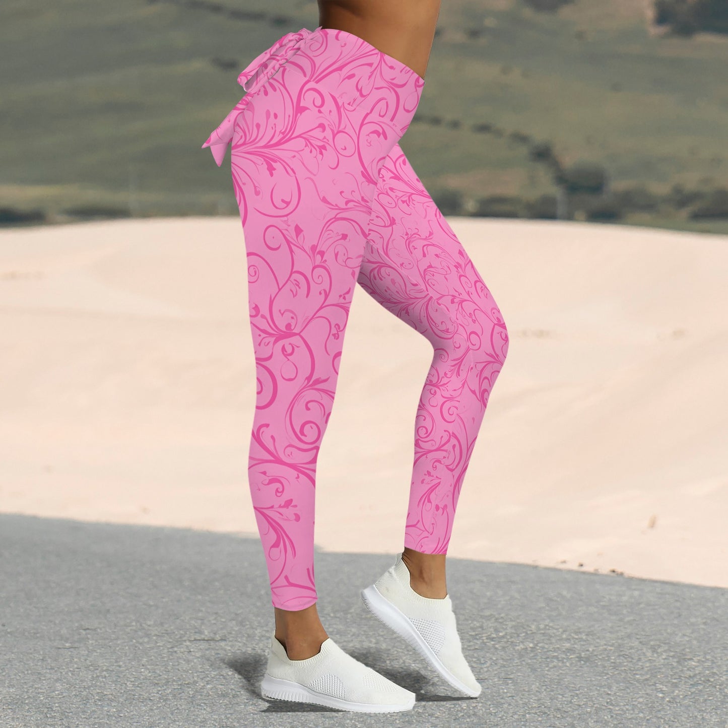 aurorapink. bow leggings