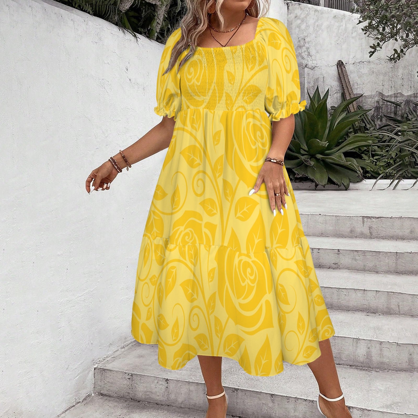 belle. smocked midi