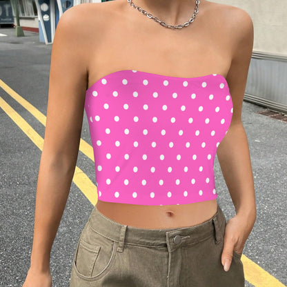 minniepinkwhite. crop tube