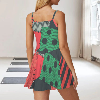 christmassally. pleat skirt active dress