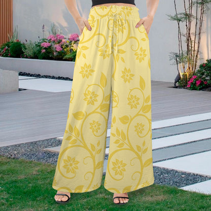 snowyellowswirl. wide leg