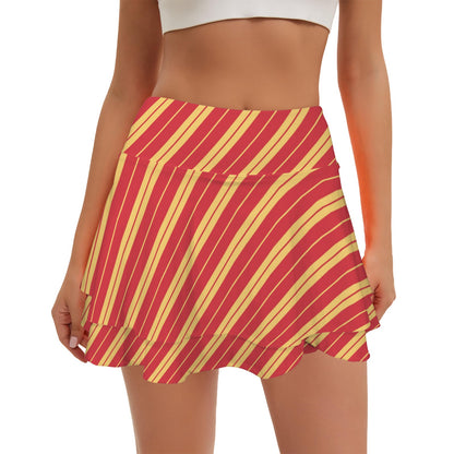 gstripes. ruffle skort