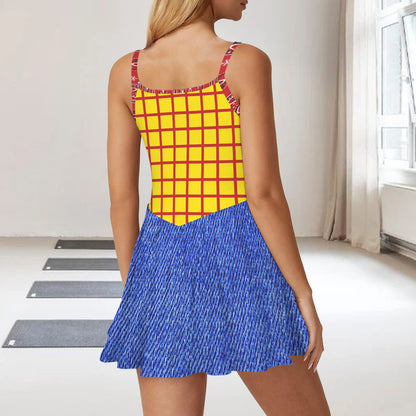 woodyscarf. pleat skirt active dress