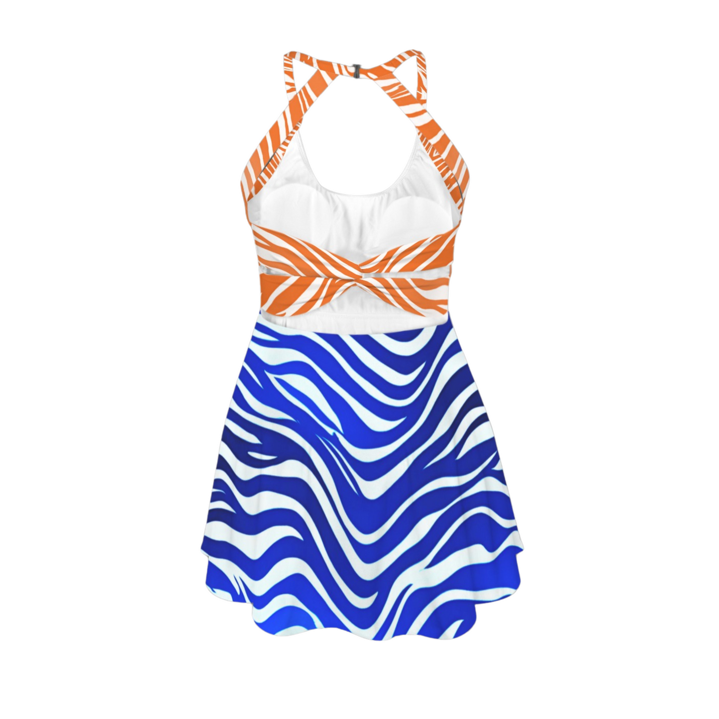 A. Soka Open Back Flare Skirt Active Dress