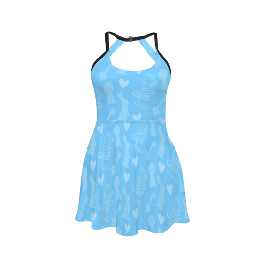 Wonderland Princess Open Back Flare Skirt Active Dress