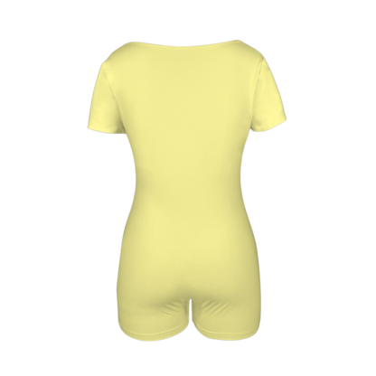 Almost There Yellow Onez Tee Active Romper