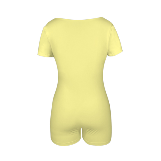 Almost There Yellow Onez Tee Active Romper