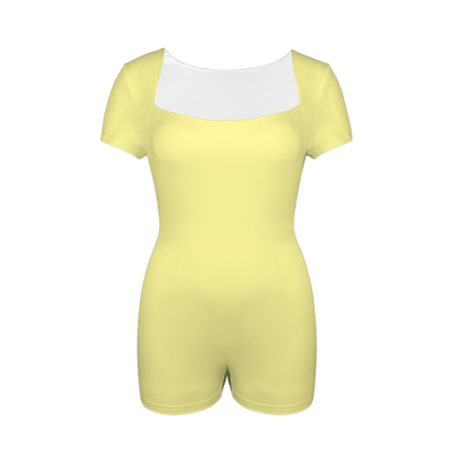 Almost There Yellow Onez Tee Active Romper