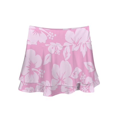 Ohana Hibiscus Ruffle Active Skort
