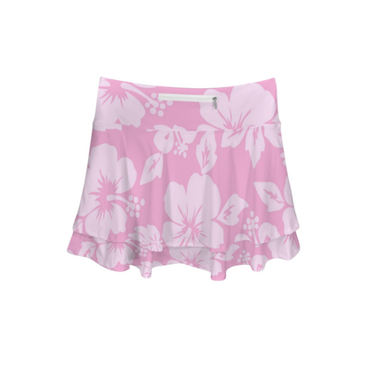 Ohana Hibiscus Ruffle Active Skort