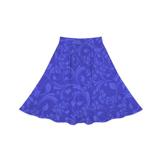Anna Blue Swirl Midi Skirt