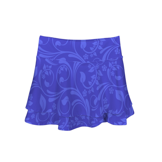 Anna Swirl Ruffle Active Skort