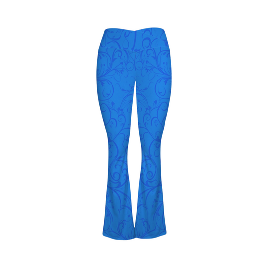 Aurora Blue Swirl Flare Yoga Pants