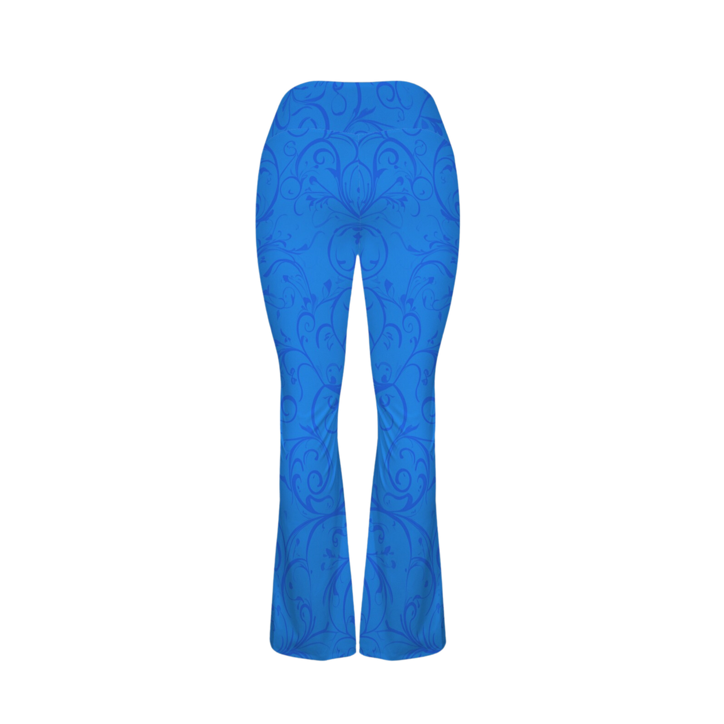 Aurora Blue Swirl Flare Yoga Pants