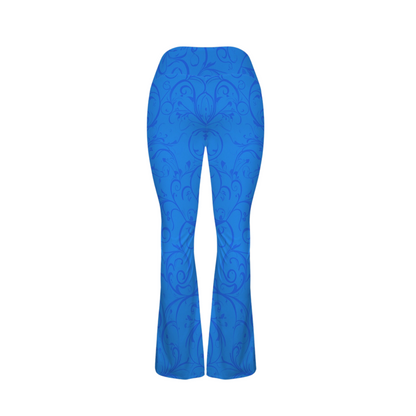 Aurora Blue Swirl Flare Yoga Pants