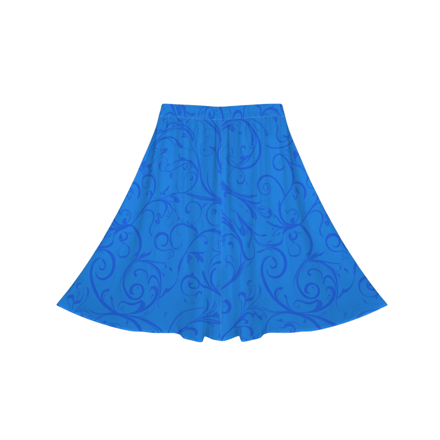 Aurora Blue Swirl Midi Skirt