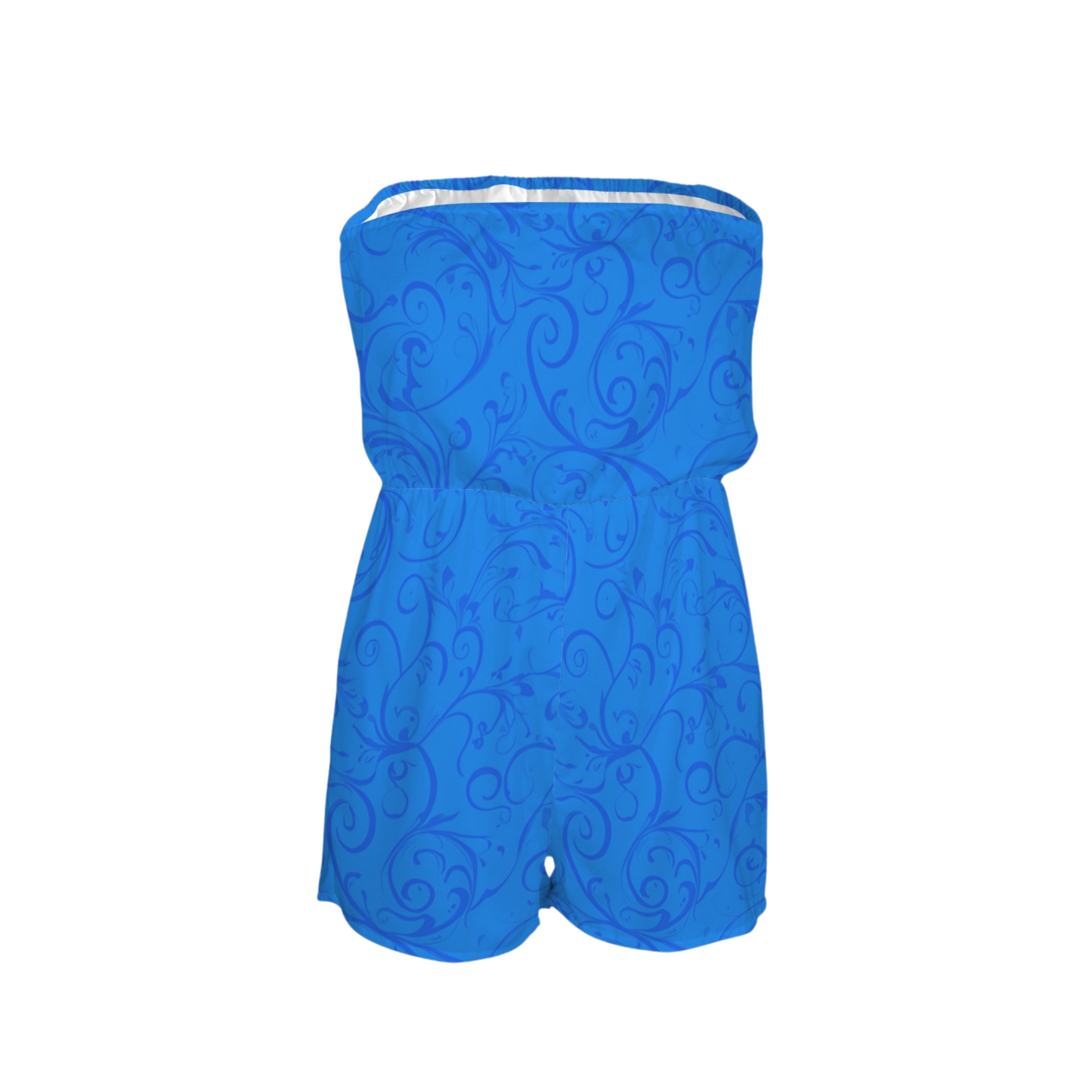 Aurora Swirl Strapless Romper