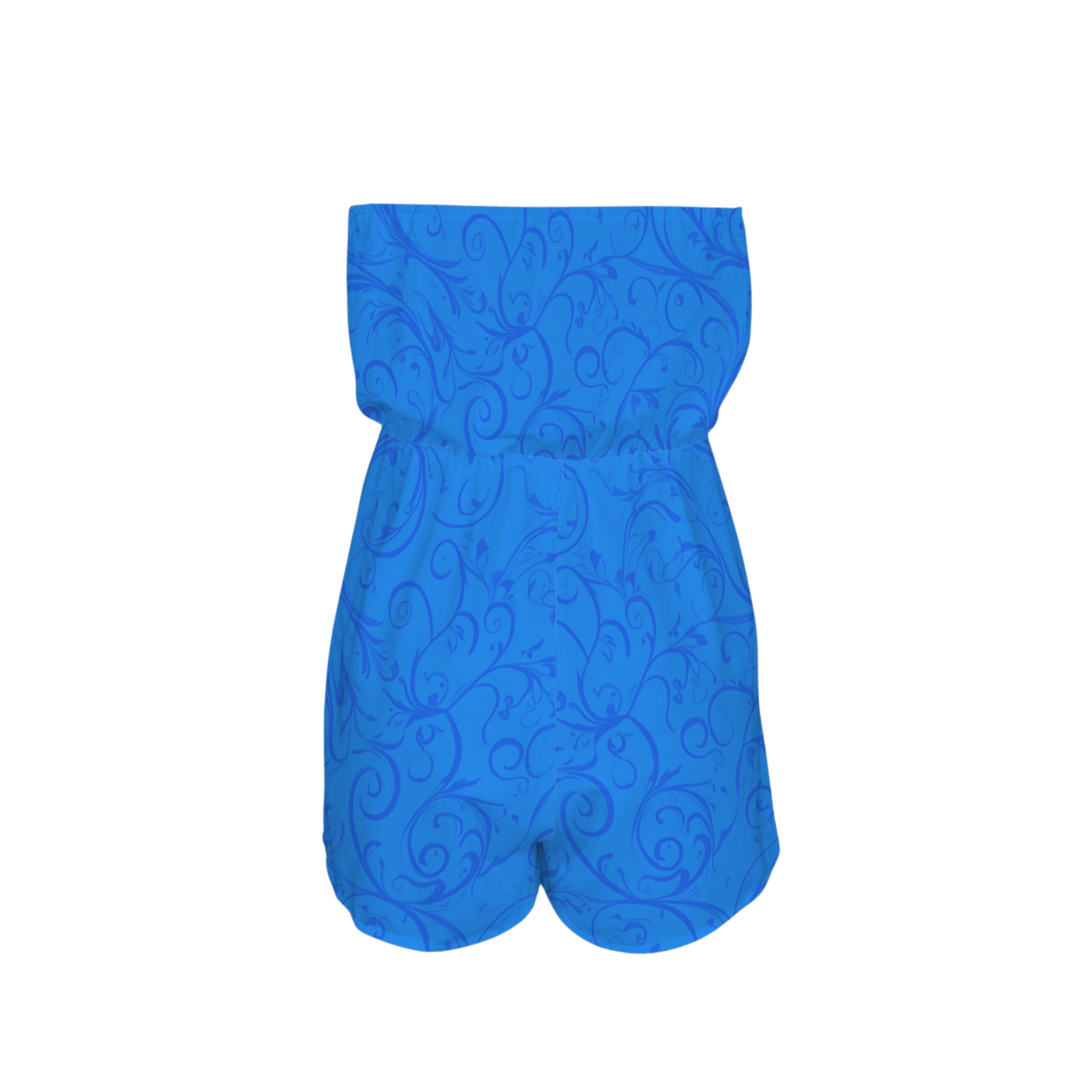 Aurora Swirl Strapless Romper