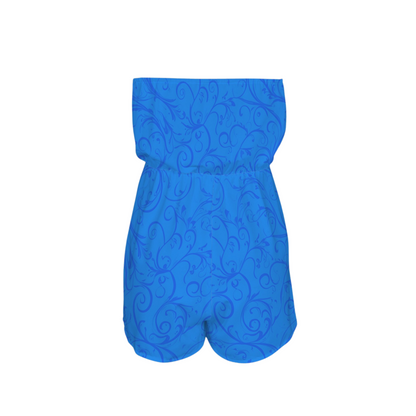 Aurora Swirl Strapless Romper
