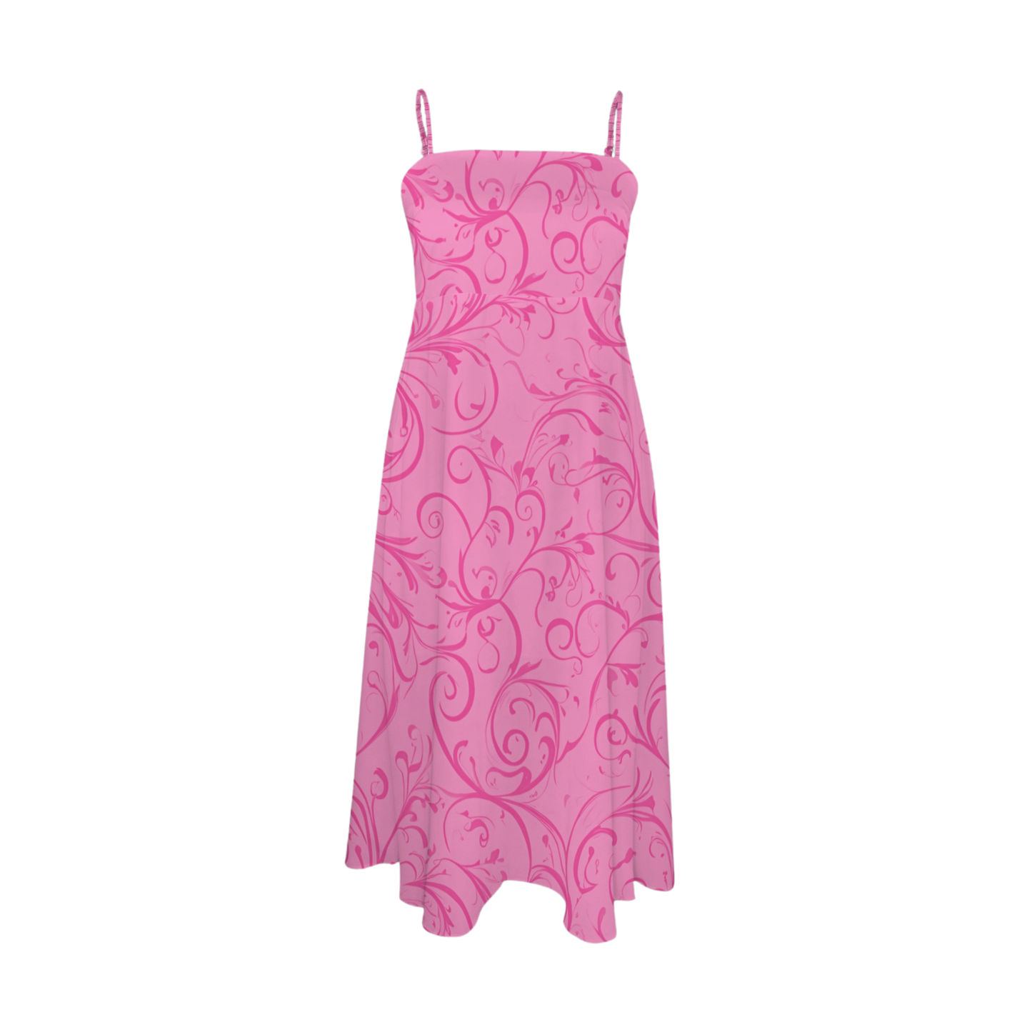 Princess Swirl Print Midi Doll Dress