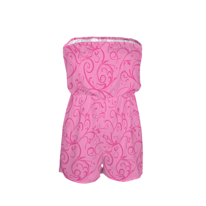 Aurora Swirl Strapless Romper
