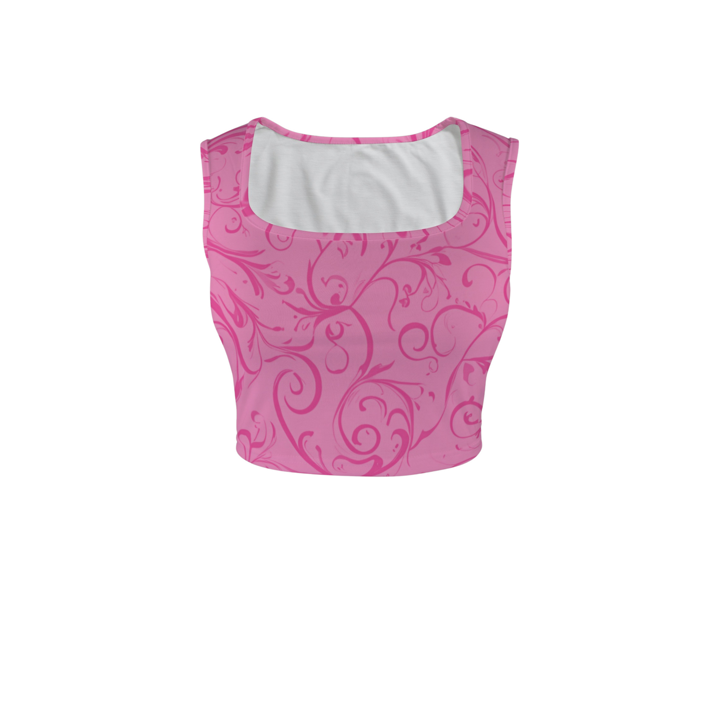 Aurora Swirl Square Neck Crop Top