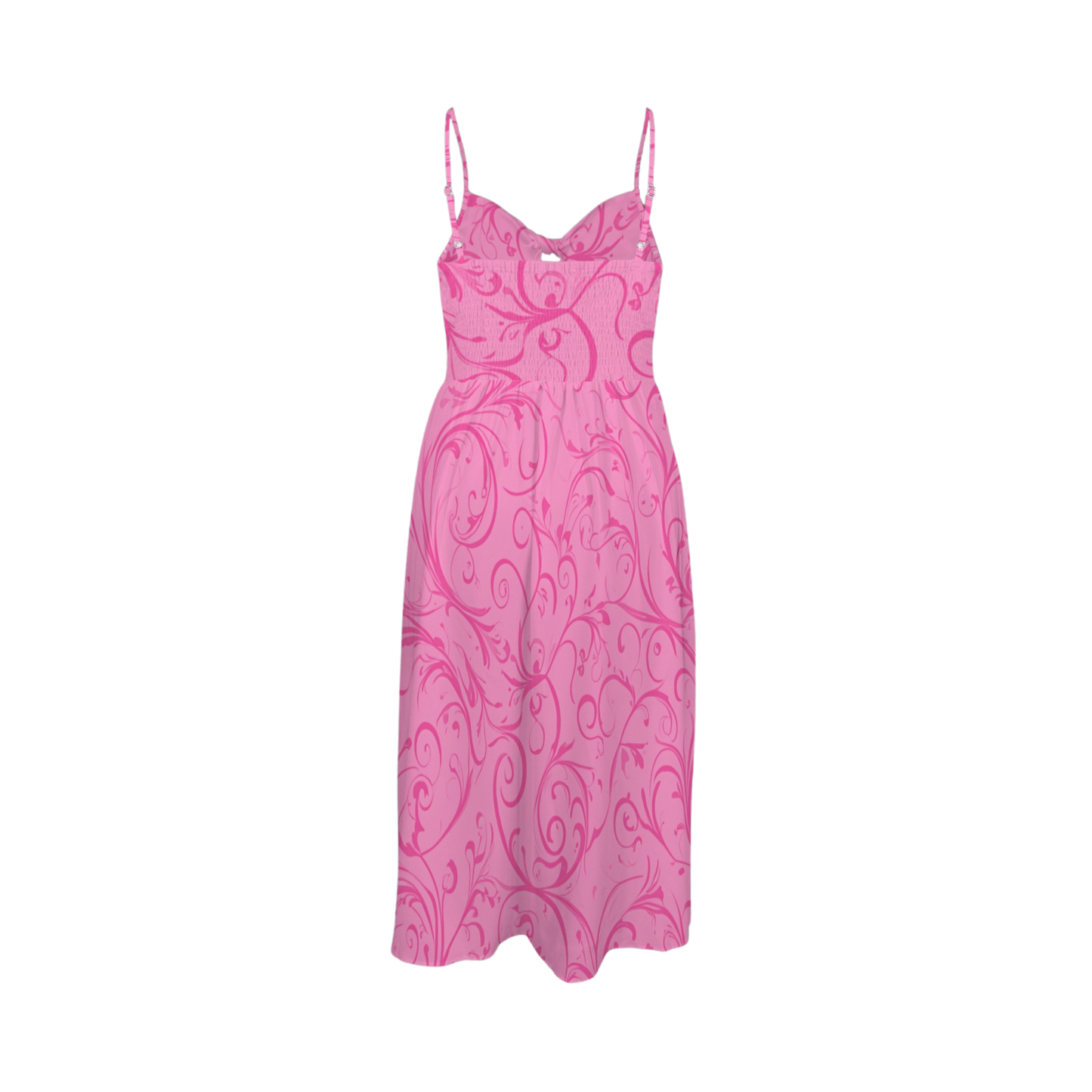 Princess Swirl Print Sexy Slit Midi
